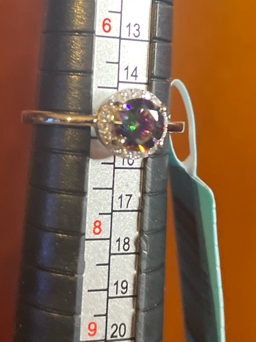 Sterling Silver Mystic Rainbow Tooaz & White Gold Plated Cubic Zirconia Bundle